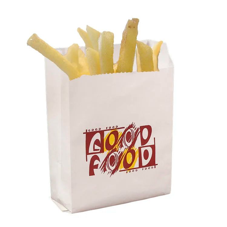 Disposable Waxed Paper Oil Resistant Fast Food French Fries Sandwich Popcorn Burger Packaged Bag