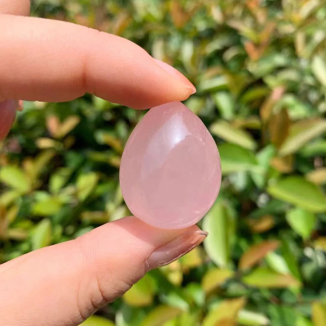 Wholesale GIA Certified Oval Eggs Natural Jade Rose Quartz Oval Egg for Women Pelvic Muscle Training _XCG