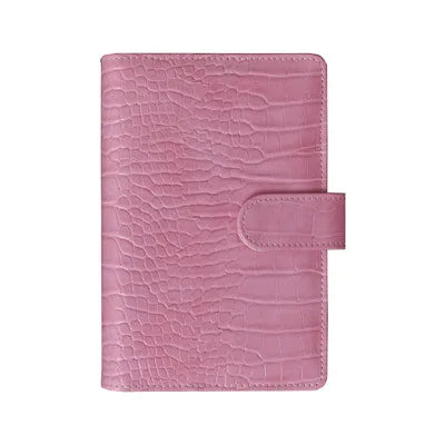 Crocodile Patter A4 A5 A6 File Holder Loose Leaf PU Leather Money Binder Notebook Ring Binder Clips Budget Binder with Envelopes