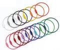 GC220847 1.5*150mm Colorful Screw Locking Stainless Steel Wire Car Keychain Cable Rope Key Holder Keyring Key Chain Rings Cable
