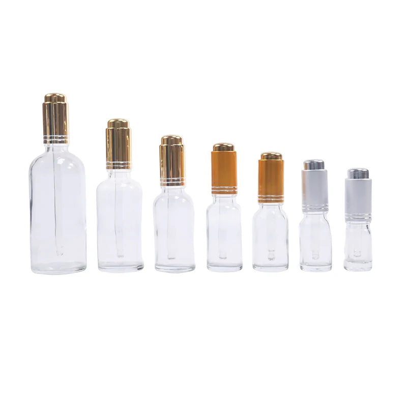 Wholesale 15ml 30ml 50ml 100ml Custom Logo Cosmetic Glass Dropper Bottles for Skin Care Serum Essential Oil Silk Screen Printing