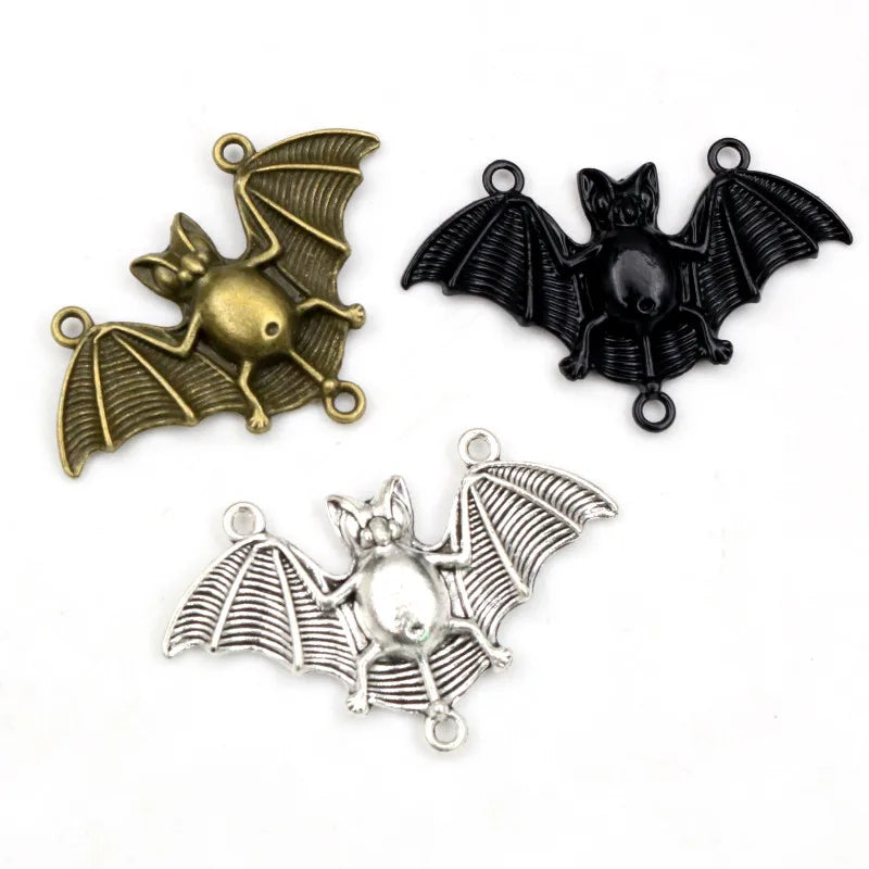 4pcs/lot 48x30mm Antique Silver Plated Bronze Plated Bat Connector Handmade Charms Pendant:DIY for Bracelet Necklace