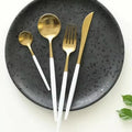30% OFF Wedding Favor Matte Gold Plated Cutlery Set for Home Restaurant