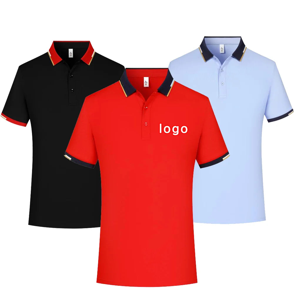 Custom Men's & Women's Work for Polo T-Shirt Anti-Pilling Feature Short Sleeves Logo Printing for Culture Advertising Knitted Fa