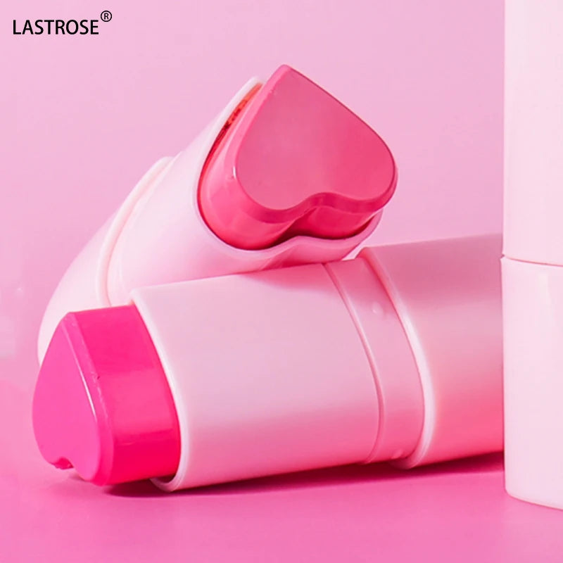 Pink Heart Blush Face Makeup Cream Blush Cheeks Personalized Face Tint Blusher OEM Long Lasting Vegan Heart Shaped Blush Stick