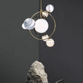 Professional Factory Postmodern Nice Glass Planet Chandelier Gold Finish Pendant Lamp Many Size Optional Lamp JY9117