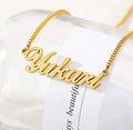 18K Gold PVD Stainless Steel Custom Logo Engrave Initial Name Pendant Necklace Cutting Letter Number Charm Pendants Jewelry