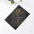 Paper Envelopes Transparent Acrylic Invitation Cards Custom Shape Acrylic Wedding Cards With Hot Stamping