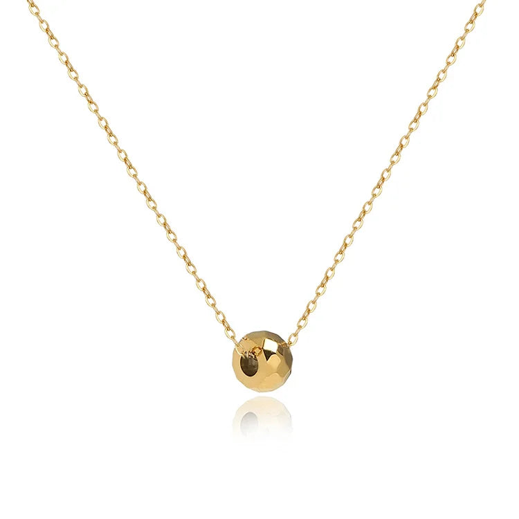 Trendy Hot Products Cute Gold Stainless Steel Beaded Pendant Link Chain Necklace for Women-Party & Anniversary Gift