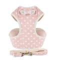 Soft and Comfortable Anti-Breakaway Cat and Dog Harness with Reflective Print Polyester Tractor Rope Set and Bow Vest
