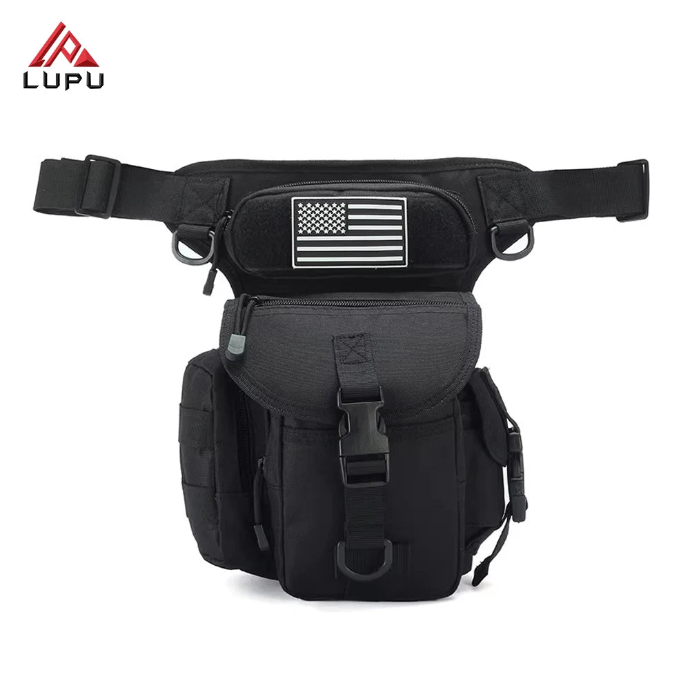 LUPU Outdoors Camouflage Waist Bag Anti-Theft Tactical Hunting Leg Belt with Zipper Closure