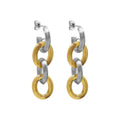 Fashion Jewelry Set Hypoallergenic Silver and Gold Chain Earrings Stainless Steel Link Chain Bracelet Vintage Drop Earrings
