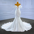 Jancember 222133 Soft Satin Off Shoulder Sweetheart Wedding Mermaid Dresses Gowns