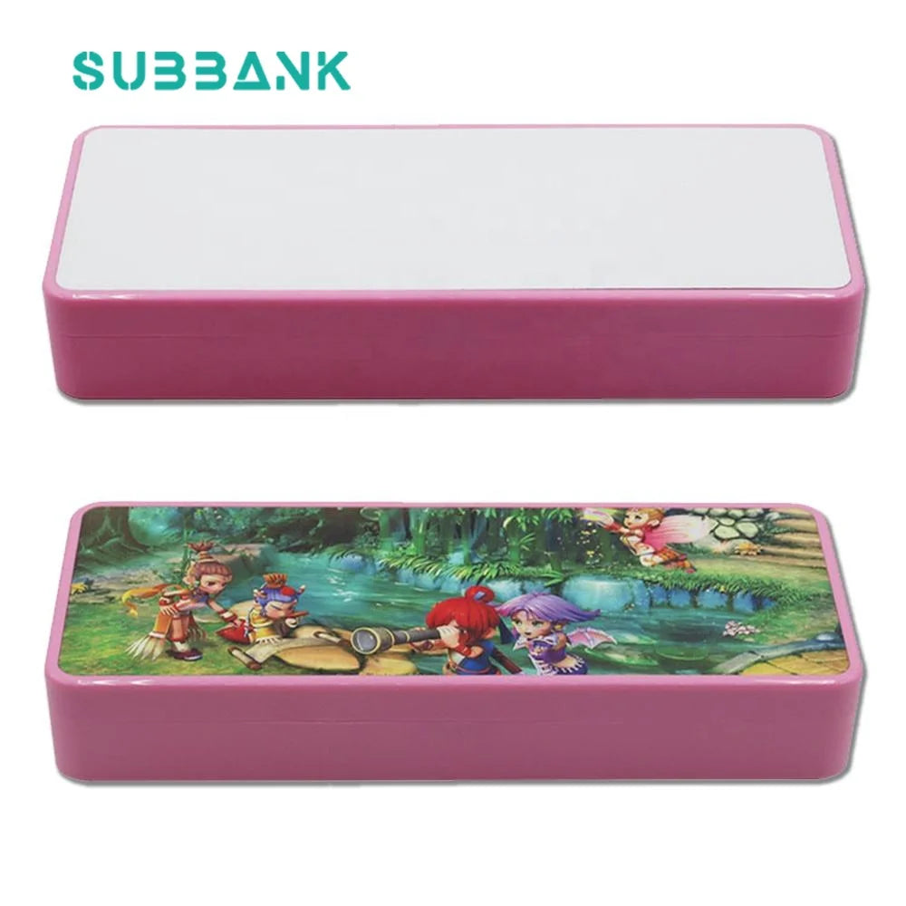 Subbank Pencil Cases Wholesale Custom Sublimation Blank Plastic Kids Kawaii Personalized Pencil Cases