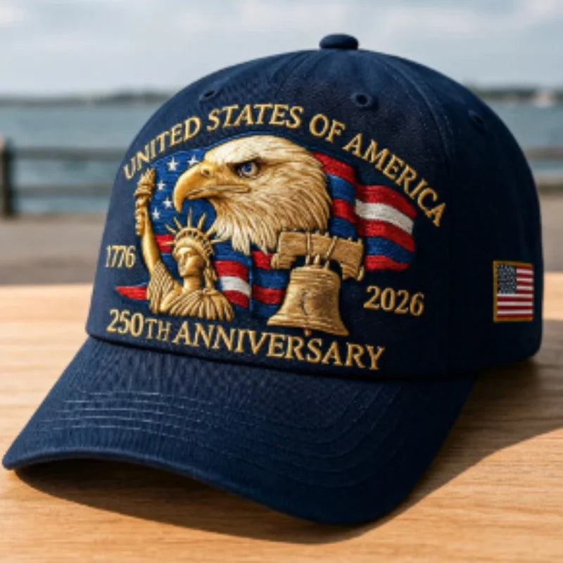 United States 250th Anniversary Hat Printed Baseball Cap Secure and Comfortable Fit Men Women Powerful Symbolism Baseball Cap