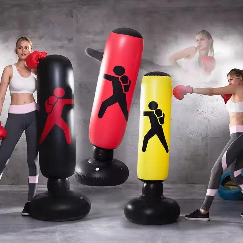 Training Equipment PVC Inflatable Bop Bag Freestanding Punching Bag for Adults 160cm