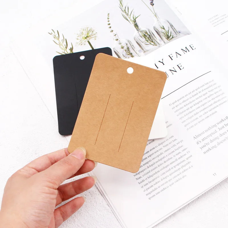 MIO Wholesale Hair Accessories Holder Card Hair Clip Jewelry Display Card 7*10cm Kraft Paper Custom Logo Packaging Card