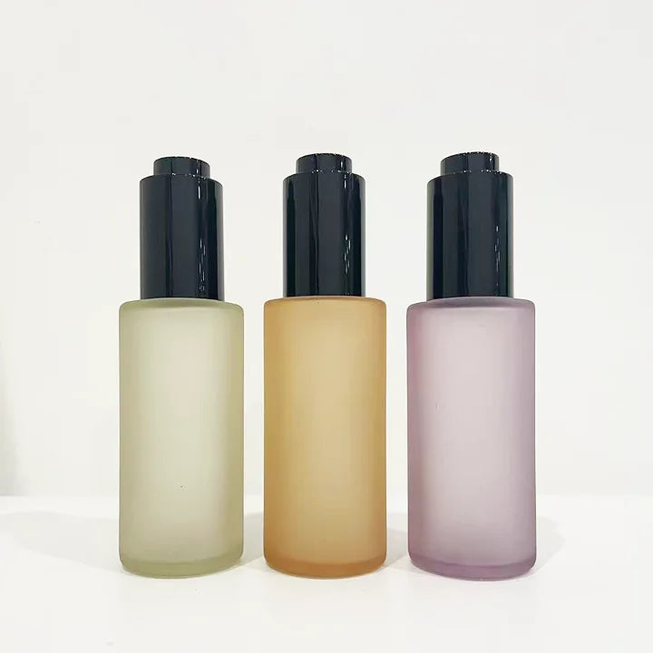 Customized Logo Printing Frosted Glass Serum Dropper Bottle 30ml 20ml 40ml 50ml 60ml 80ml 100ml