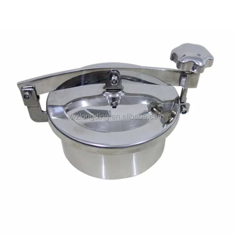Longding Stainless Steel SS304/316 Sanitary tank Round Manhole Cover for Water Storage tank CIP