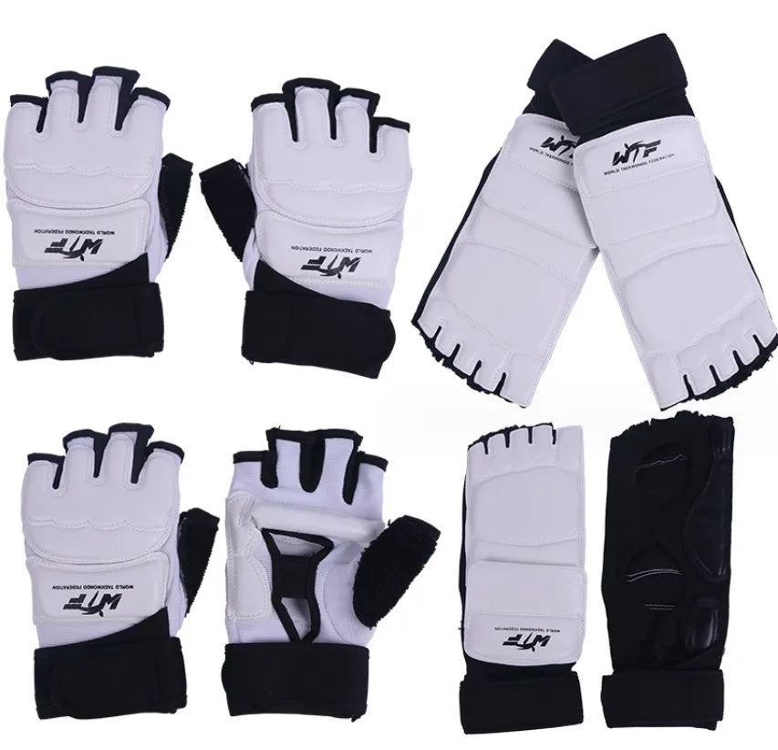 Half-Finger Muay Thai MMA Martial Arts Gloves PU Material Comfortable Durable Unisex Customizable Foot Gear Protector for Karate