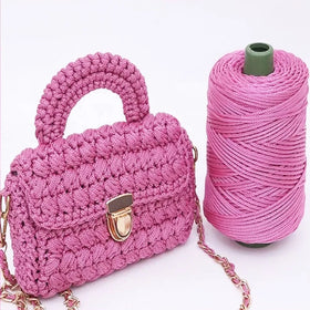Wholesale pp Yarn Polypropylene Yarn Crochet Hollow Thread Hand Knitting Crochet Hat Bag