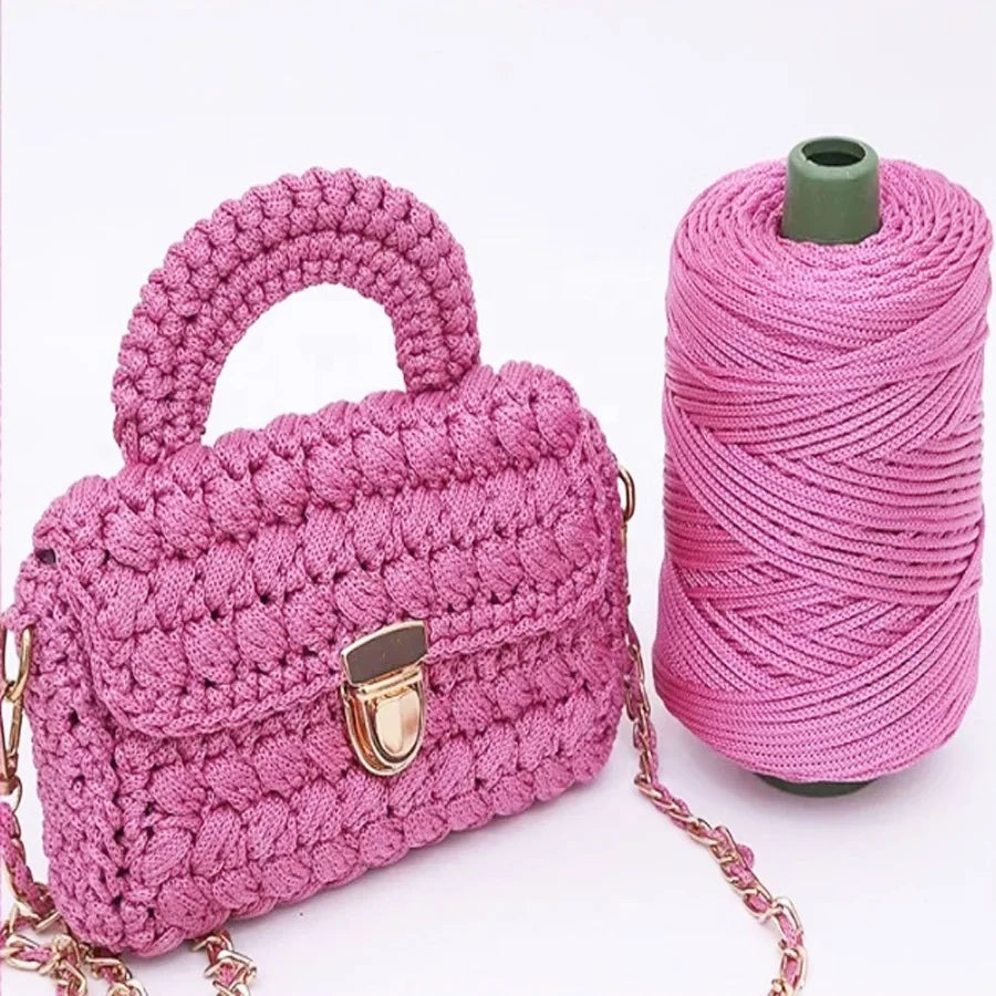 Wholesale pp Yarn Polypropylene Yarn Crochet Hollow Thread Hand Knitting Crochet Hat Bag