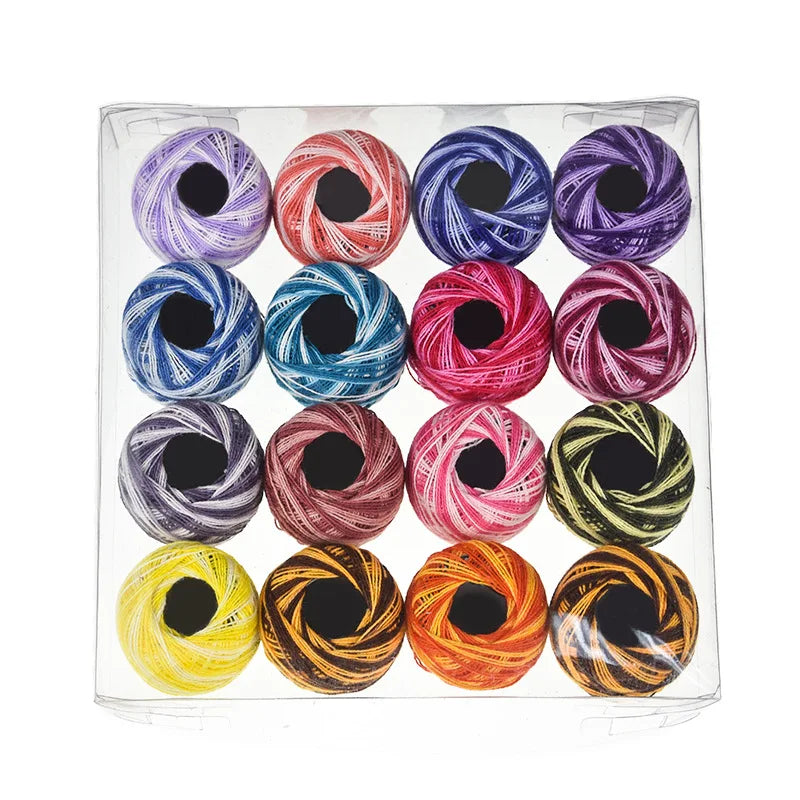 China Manufacturers Hand Cross Stitch Polyester Thread Embroidery Floss in Plastic Box