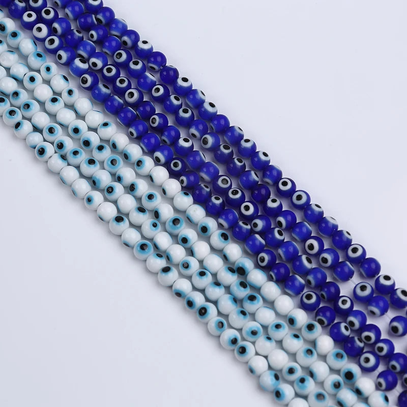 Zhuji Hot Sale Natural Stone 6mm Round Coloured Glaze Gemstone Beads for Making Jewelry