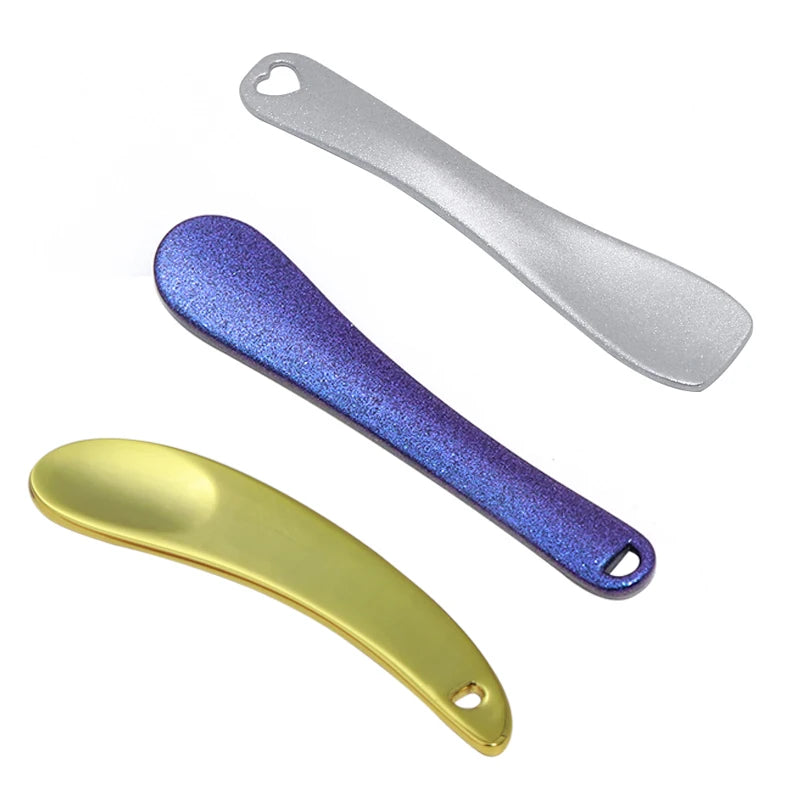 Custom Private Label Metal Mini Makeup Spoon Face Cream Mixing Tool Mask Small Eye Cream Cosmetic Spatula