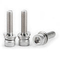 M4 M5 M6 M8 M10 M12 DIN912 Stainless Steel A2 Allen Bolt Hex Socket Head Cap Screws with Spring Flat Washers