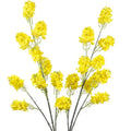Artificial Yellow Flowers Spring Bulk Silk Rapeseed Flower Long Stem Faux Wildflowers Floral for Wedding Home Table Summer Decor