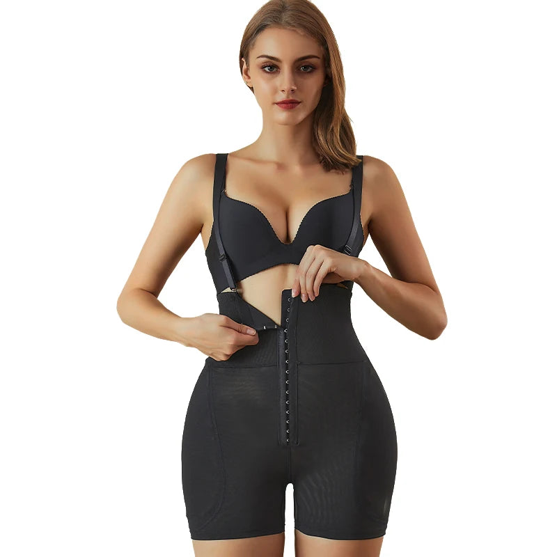 Slim Body Plus Size Control Panties Bodysuit Full Body Shaper Seamless Breathable Medium Control Spandex/Polyester for Women