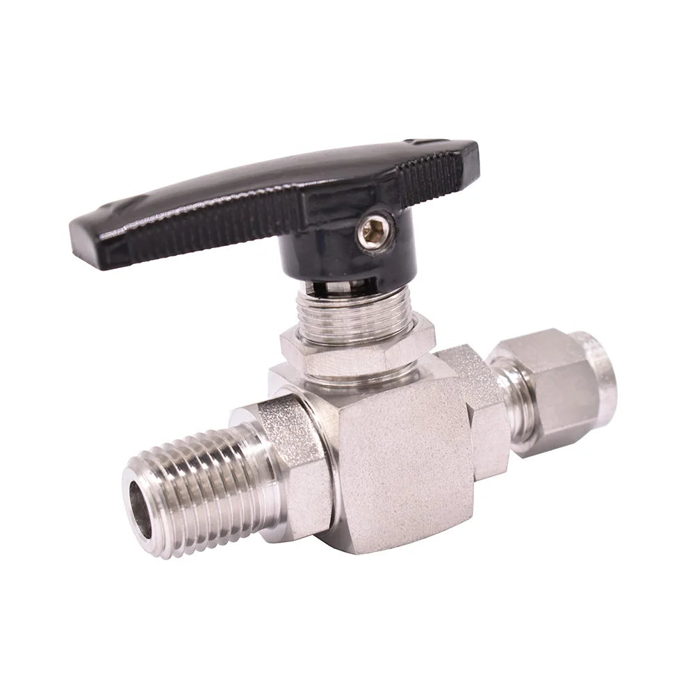 HAL-LOK 316 Stainless Steel Manual Male Ball Valve Straight Type up to 3000PSI up to 200 for Laboratory Gas Engineering