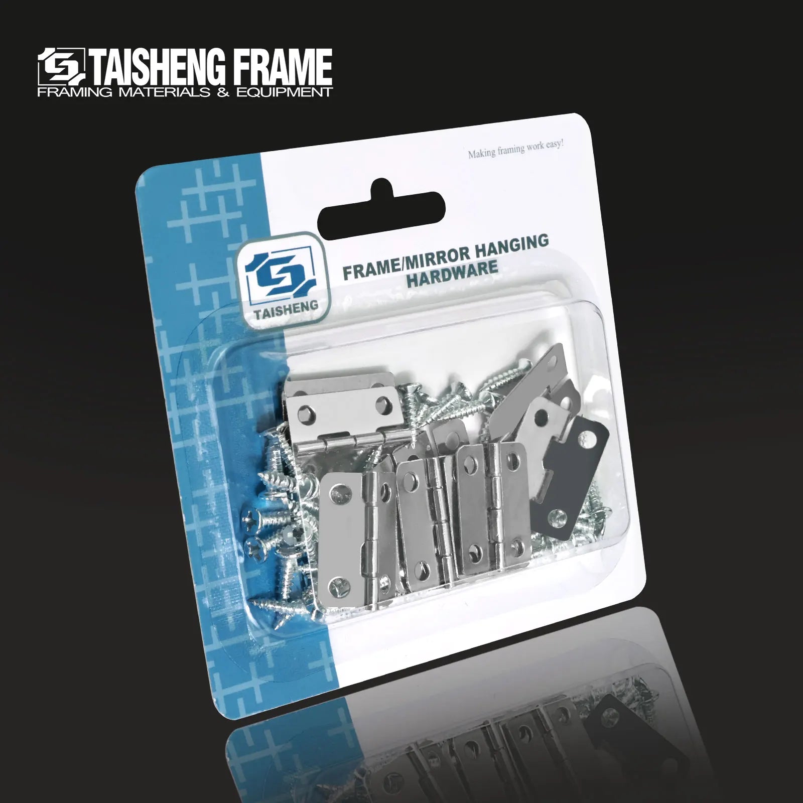 TS-K241 50PCS Photo Frame Hinge Kits 180 Degree Folding Picture Frame Gift Box Hinge