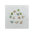 GP Wholesale 14K Gold Filled Bezel With 4MM Cat's Eye Synthetic Stone Wholesale Charms Connector for Jewelry Making