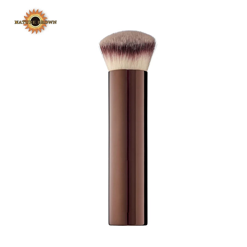 Luxury Portable Slanted Kabuki Foundation Makeup Brush Vegan Synthetic Hair with Custom Logo for Concealer and Lip Gloss