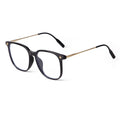Fashion Rivet Square Large Frame Women's Decorative Glasses Frame Anti-Blue Light Glasses Ultra Light Black Frame