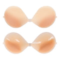 Fashionable Adhesive Sticky Silicone Bra with Push-Up Cup Design Sexy Seamless Side Tape Lifting Invisible Bra