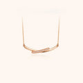 H&F Original Smile 18k Real Gold Necklace With Natural Diamond Rose 18 Carat Solid Gold Necklace Chain for Women