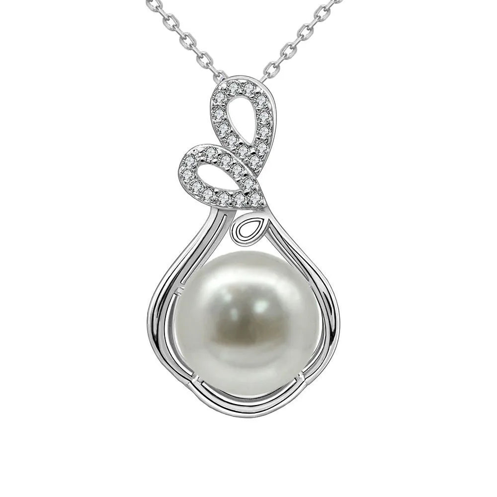 High Quality Freshwater Pearl Pendant 925 Sterling Silver Pendant Necklace for Women Prata 925