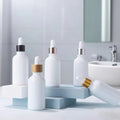 White Ceramic Glass Dropper Bottle 15ml 30ml Essential Oil Pipette Elegant Glass Bottles for Oils MegaBDM