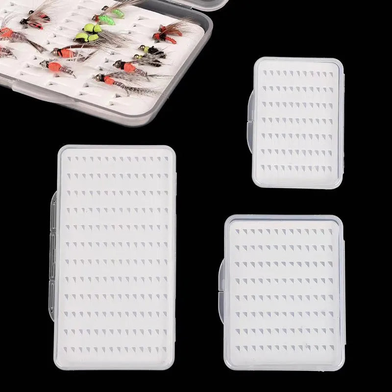 Wholesale Fly Fishing Box Flies Case Waterproof 77 104 168 Grids Clear View Deep Slot Easy Gip Slit Foam PVC Grip Tackle Box