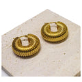 Fashion Thick Chunky Pvd Gold Plated Stainless Steel Hoop Earring Women Earrings Jewelry