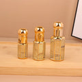 3/6/12ML Perfume Essential Oil Roller Ball Bottle Gold Luxury Glass Crystal Portable Container Travel Wholesale