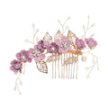 New Handmade Crystals Rhinestones Pearls Flower Hair Comb Bridal Headpieces Hair Accessories Bridesmaid Tiara Wedding Jewelry