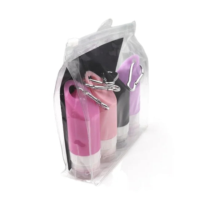 Empty Travel Bottle Set Soap Liquid TSA Approval Lotion Gel Hand Sanitizer Refillable Silicone Bottle Toiletry Travel Bottle