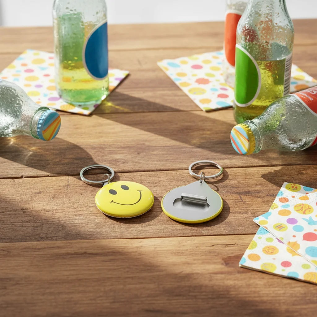 1 3/4" 44MM Blank Bottle Opener Keychain Button Components