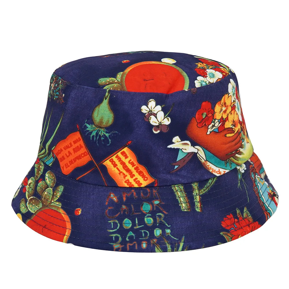 New  Arrive Woman Man Reversible Customisable Flower Bucket Hat for Sale