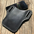 Genuine Leather Phone Pouch Mobile Phone Holster with Belt Loops Portable Phone Waist Bag