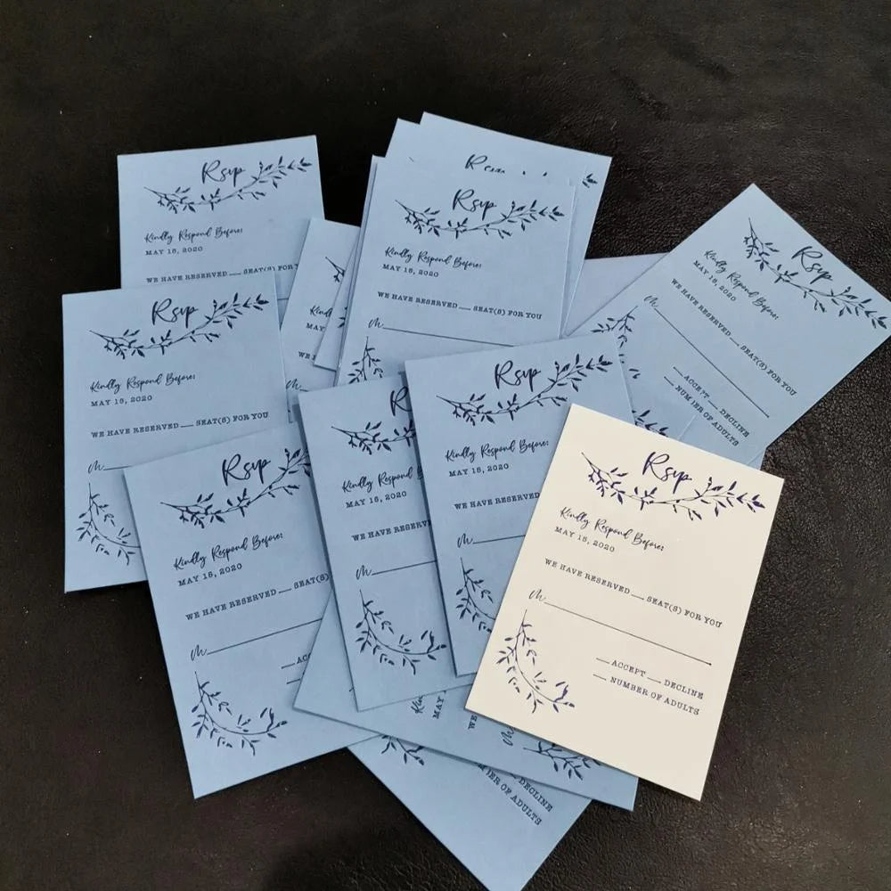 DIY Design Letterpress Greeting Cards 500gsm Cotton Paper Custom Printing Wedding Invitation Letterpress